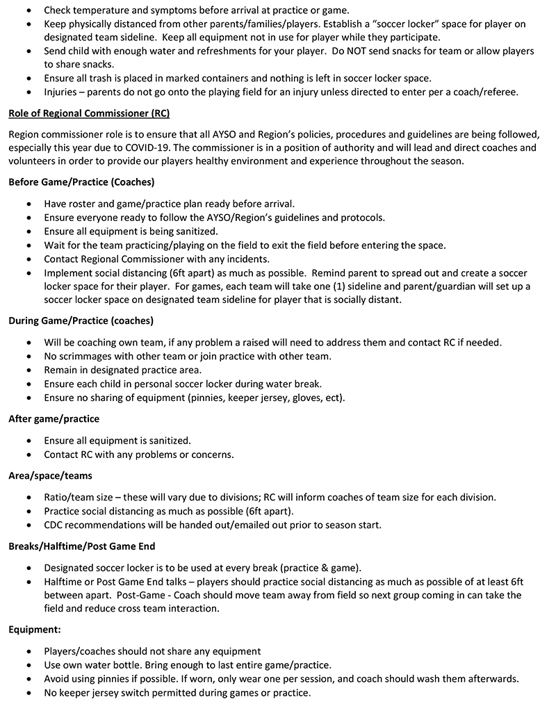 Return to Play Guidelines & Protocols
